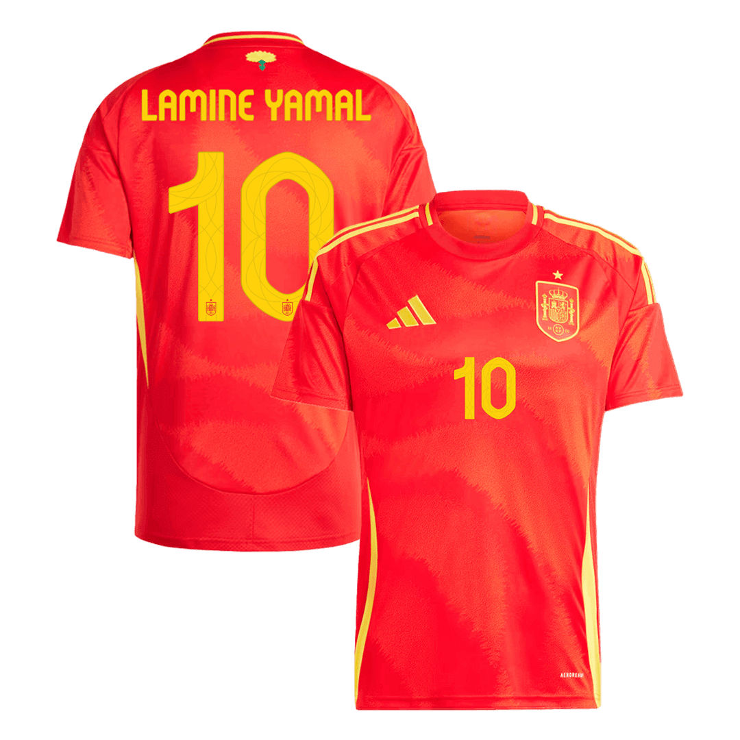 Espanha Camisola Personalizada LAMINE YAMAL #10 Casa