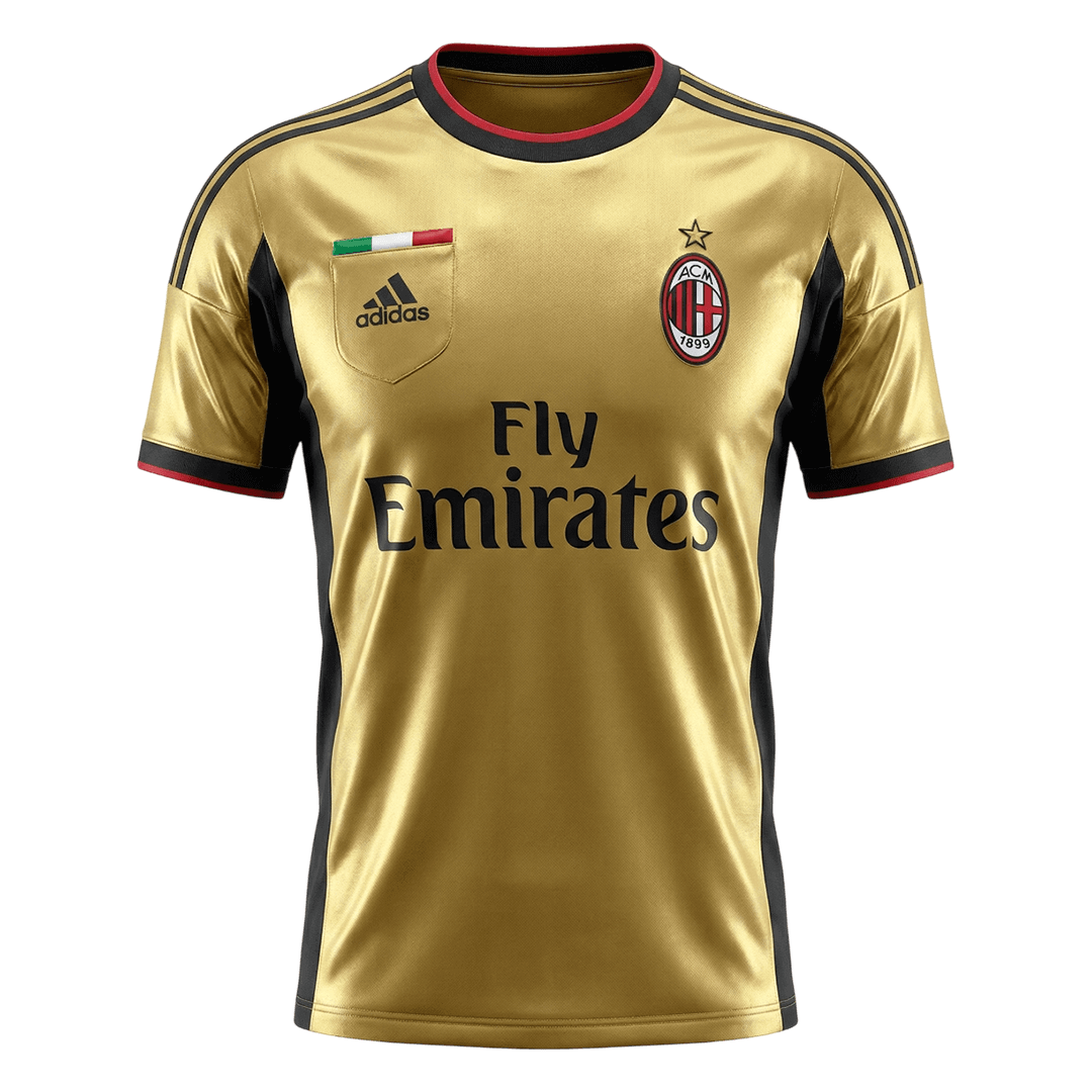 Retrô AC Milan Fora Camisa 2013/14 Amarelo camisola de futebol 2025/26