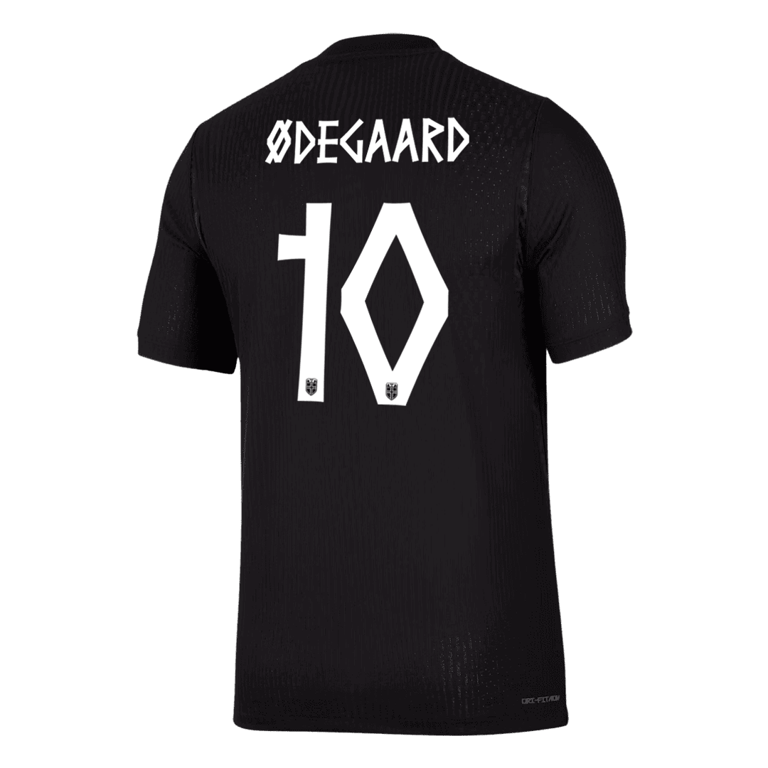 Versão do Jogador ØDEGAARD #10 Noruega Fora Copa do Mundo Futebol Camisas 2026 Preto
