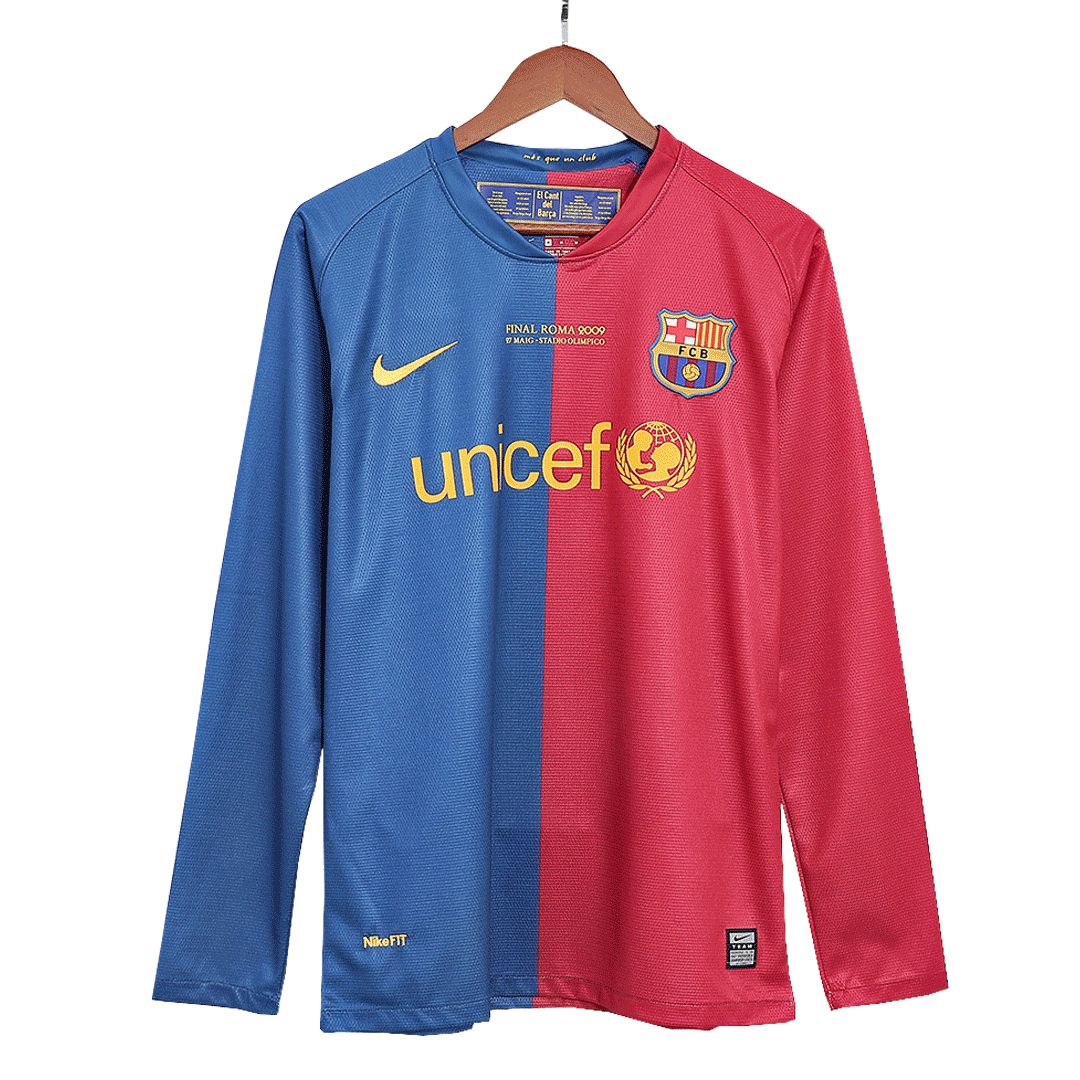ETO'O #9 Barcelona Retro Casa Camisola de manga comprida 2008/09 - Final da UCL