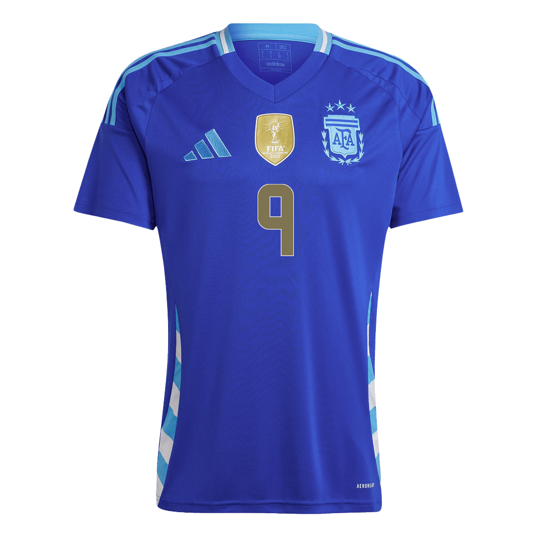 J.ALVAREZ #9 Argentina Camisola Fora Personalizada