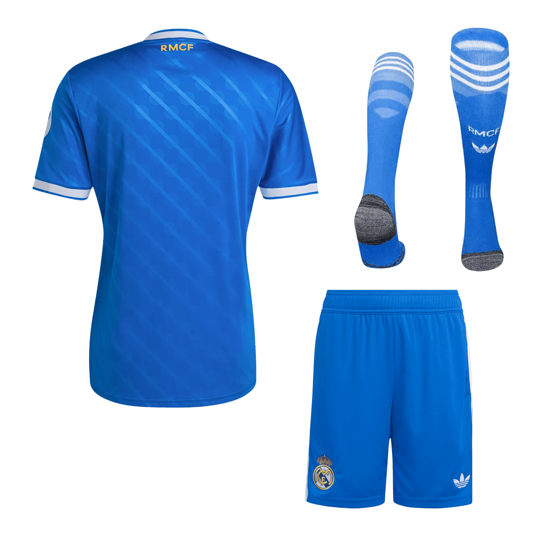 Real Madrid
Fora Terceira Camisa Conjunto(Camisa+Calções+Meias) 2025/26 Azul