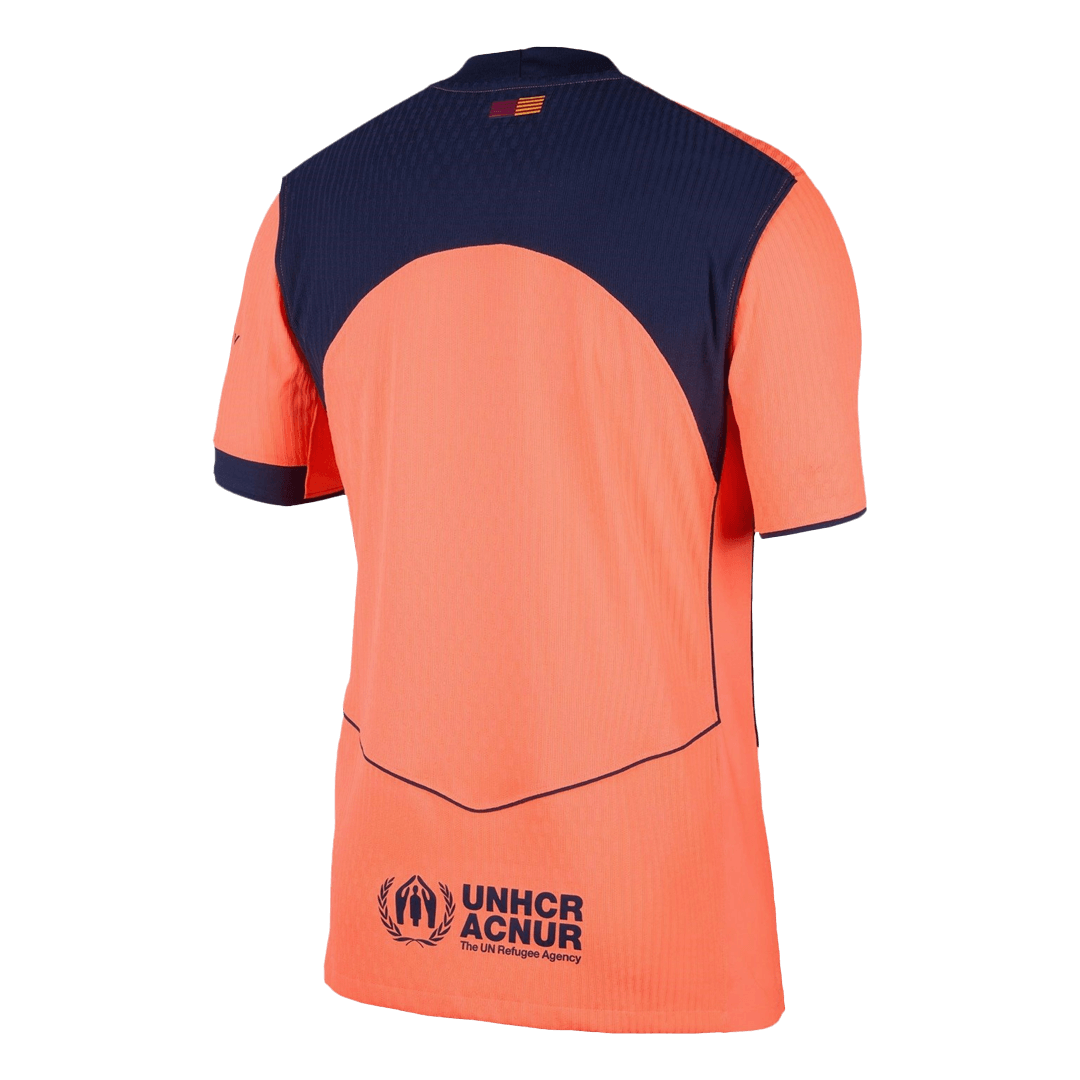 Jogador Barcelona Fora Terceira Futebol Camisas 2025/26 Laranja
