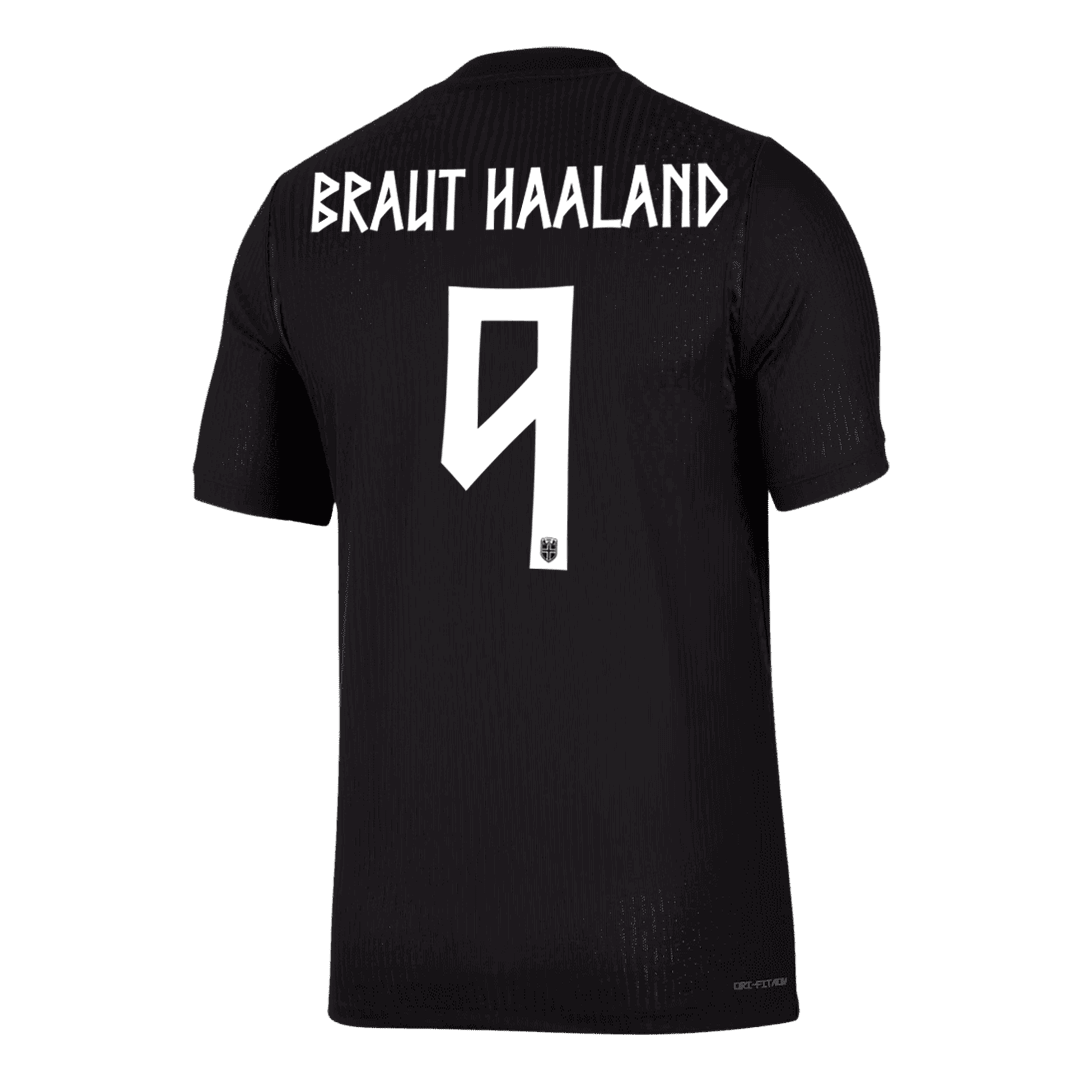 Versão do Jogador BRAUT HAALAND #9 Noruega Fora Copa do Mundo Futebol Camisas 2026 Preto