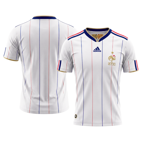 Retrô França Fora Camisa 2010 Branco