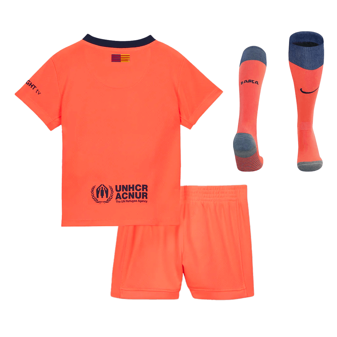 Barcelona Infantil
Fora Terceira Futebol Camisa Conjunto (Camisa+Shorts+Meias) 2025/26 Laranja
