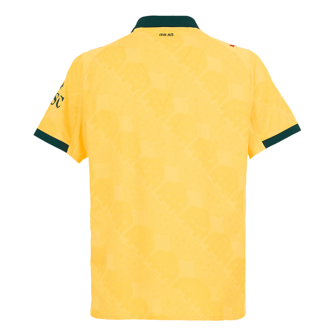 Jogador AC Milan Fora Terceira Futebol Camisas 2025/26 Amarelo
