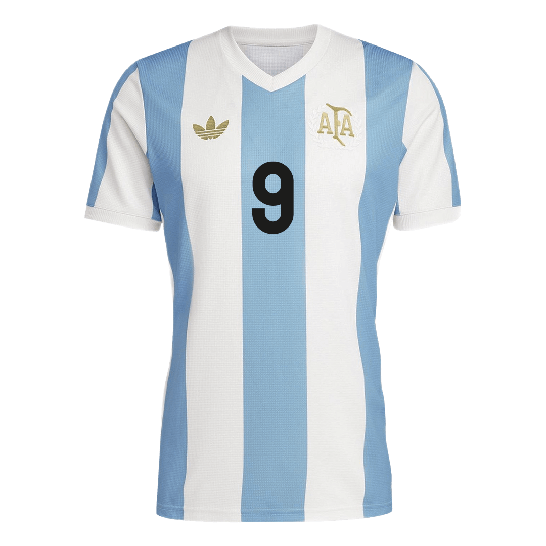 J.ALVAREZ #9 Argentina Camisola de futebol personalizada 50th aniversário
