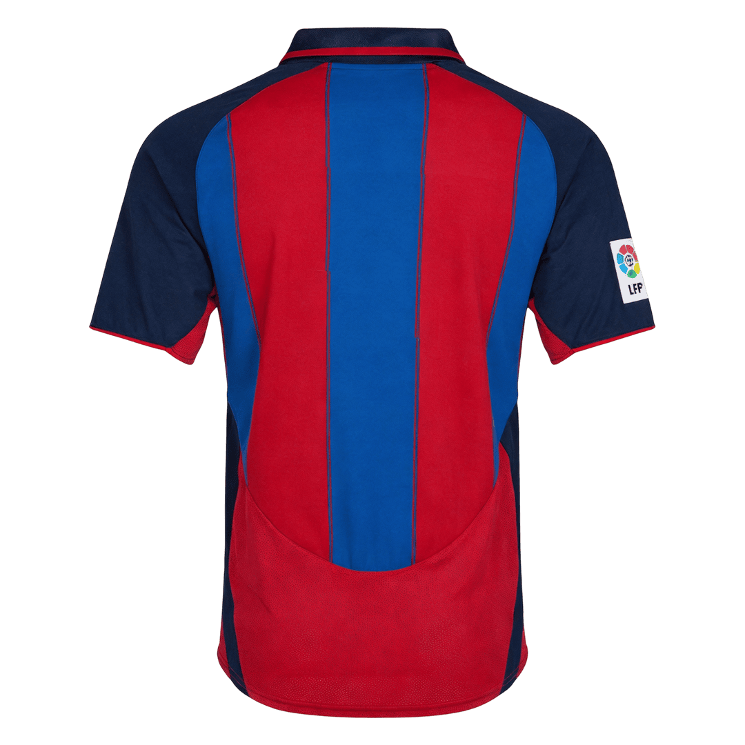 Retrô Barcelona Casa Camisa 2003/04 Vermelho&Azul