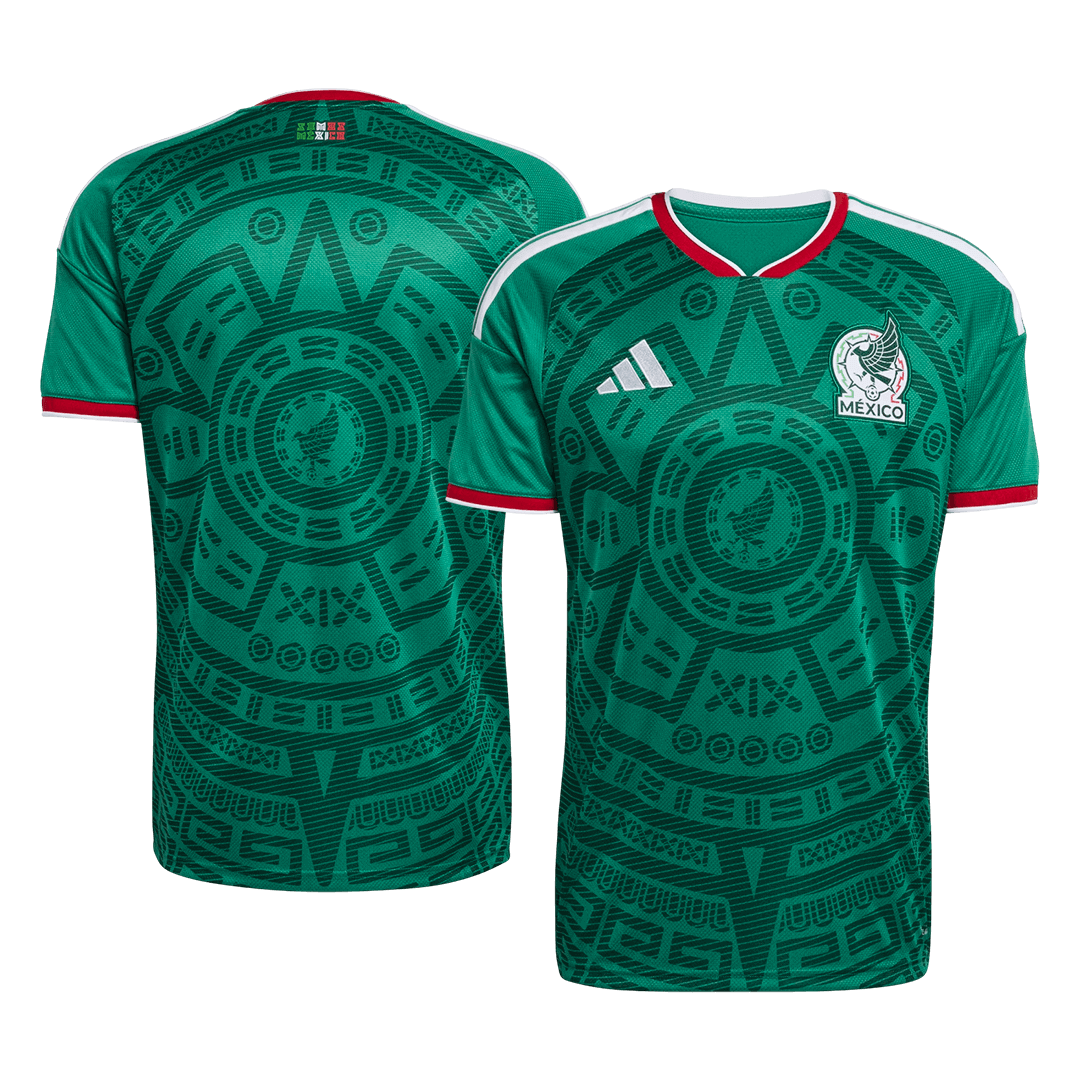 Mexico Casa Copa do Mundo Camisa Conjunto(Camisa+Calções) 2026 Verde - camisola de futebol para adeptos em - imagem 8