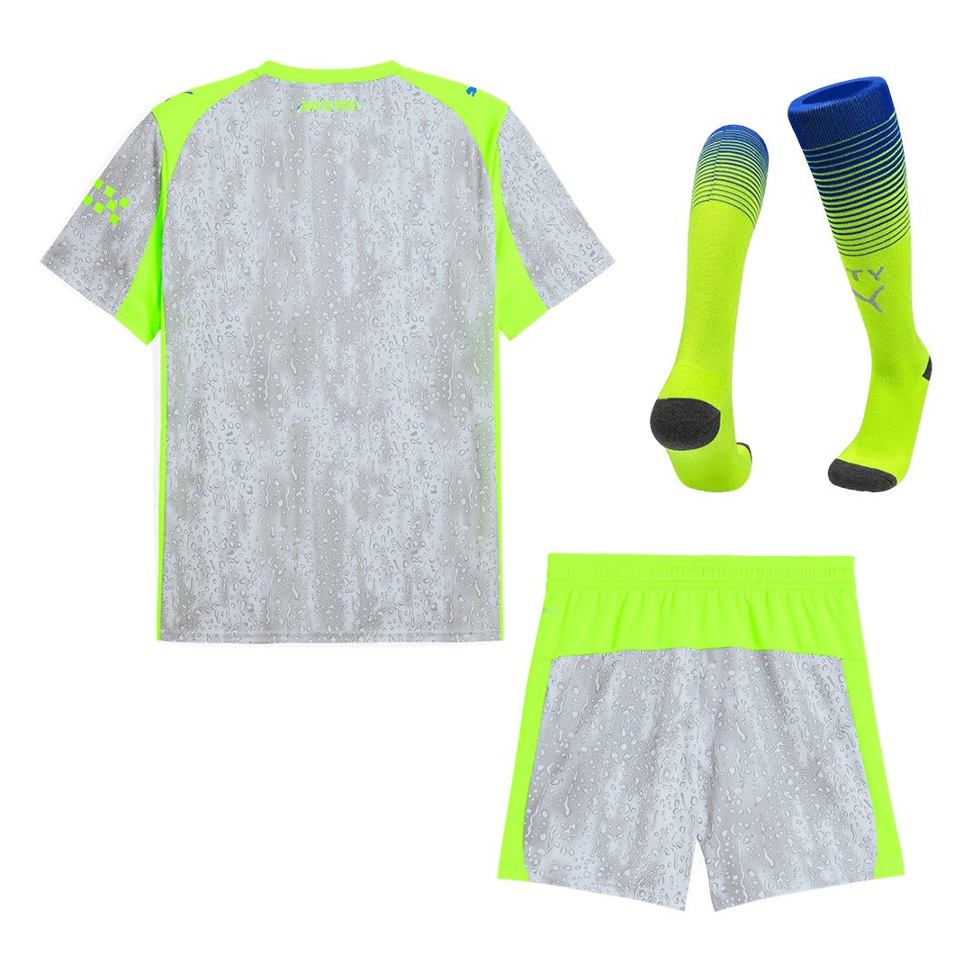 Manchester City
Fora Terceira Camisa Conjunto(Camisa+Calções+Meias) 2025/26