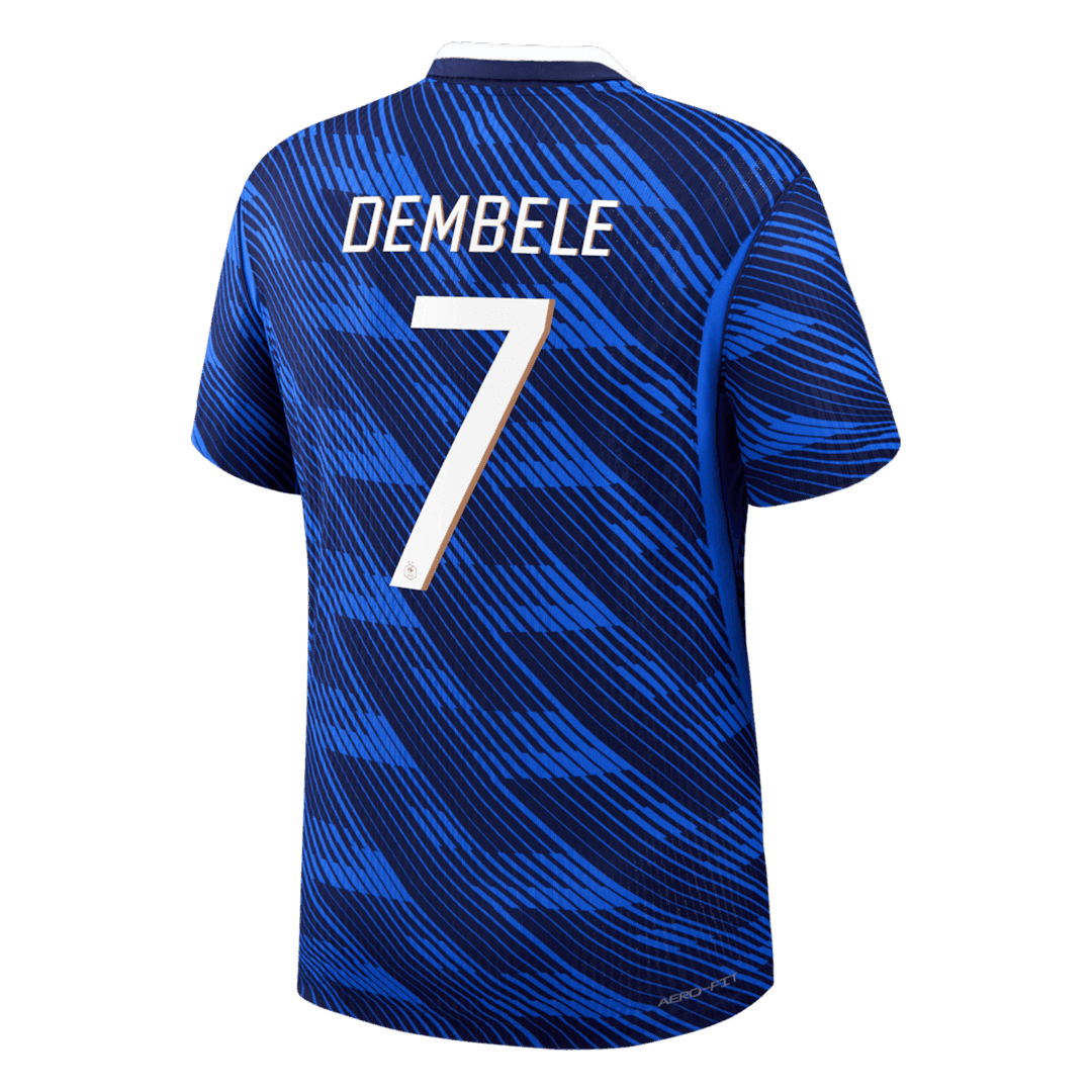 Versão do Jogador DEMBELE #7 França Casa Copa do Mundo Futebol Camisas 2026 Azul