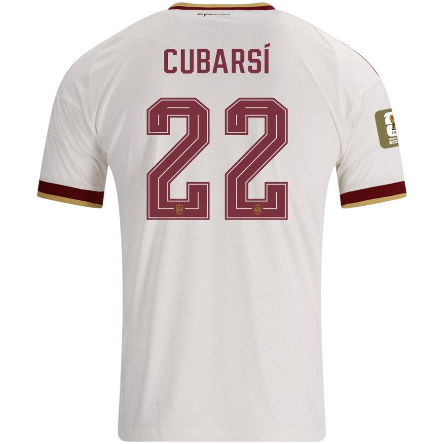 CUBARSÍ #22 Spain Fora Copa do Mundo Camisa 2026 Branco