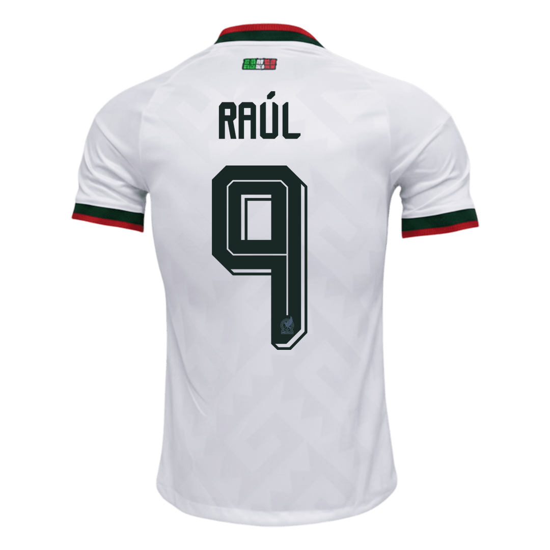 Versão do Jogador RAÚL #9 México Fora Copa do Mundo Futebol Camisas 2026 Branco