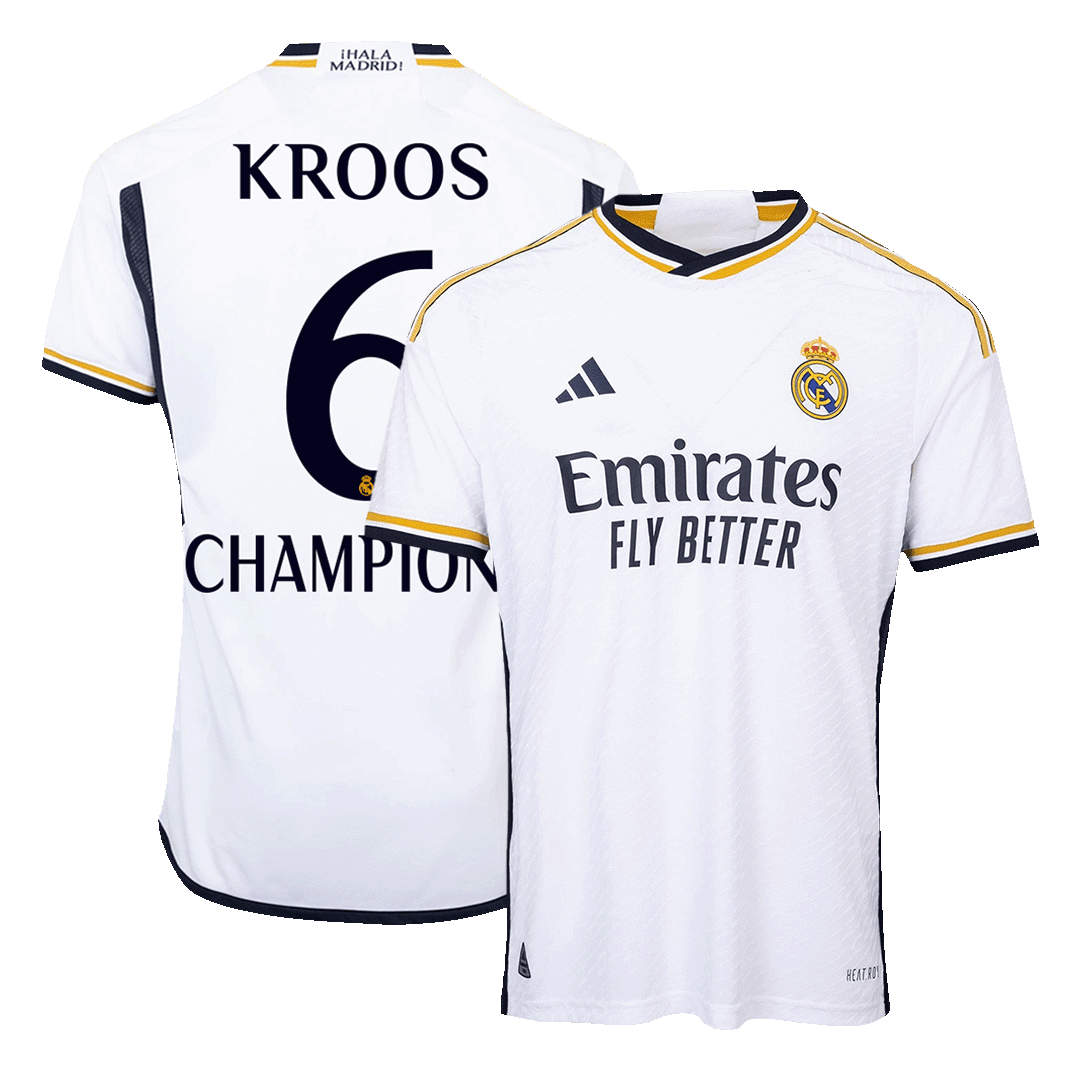 Camisola de futebol Jogador CHAMPIONS KROOS #6 Real Madrid Home 2023/24 2025/26