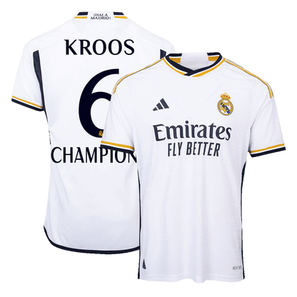 Camisola de futebol Jogador CHAMPIONS KROOS #6 Real Madrid Home 2023/24 2025/26