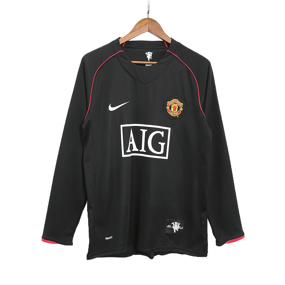 Manchester United Retro Jersey Fora Camisa de Futebol de Manga Longa 2007/08 2025/26