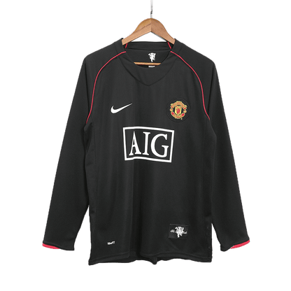 Manchester United Retro Jersey Fora Camisa de Futebol de Manga Longa 2007/08 2025/26
