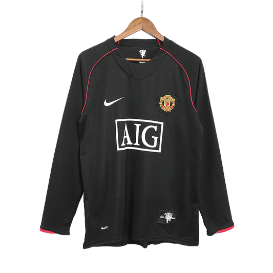 Manchester United Retro Jersey Fora Camisa de Futebol de Manga Longa 2007/08 2025/26
