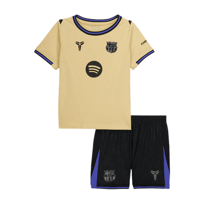 Barcelona 
 Fora 
Camisas Infantis 
Conjunto 2025/26 
 Amarelo camisola de futebol