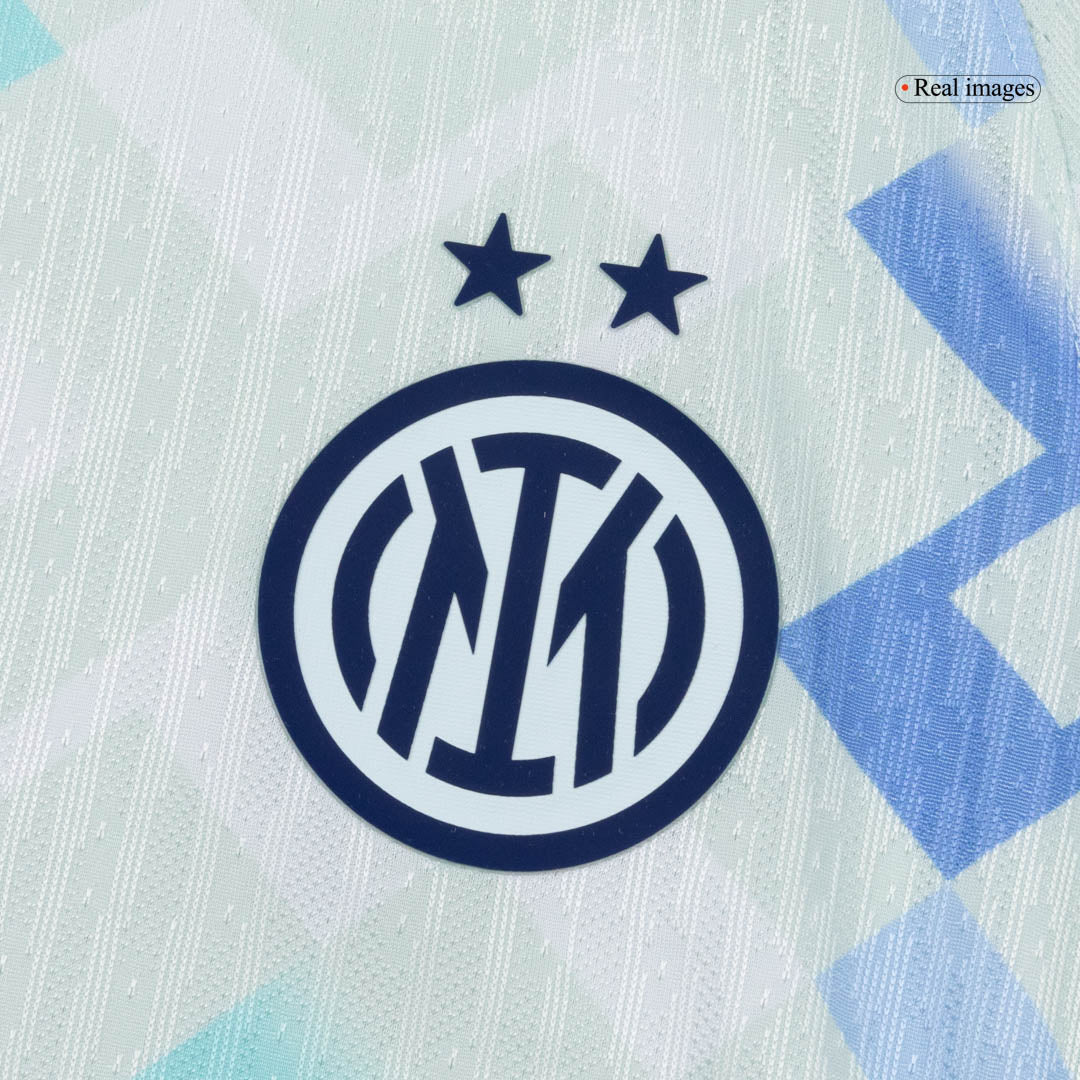 Jogador DUMFRIES #2 Inter Milan Fora Futebol Camisas 2025/26 Azul