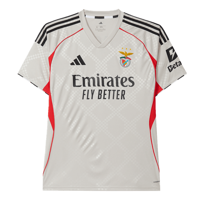 Benfica Fora Camisa 2025/26 bege camisola de futebol
