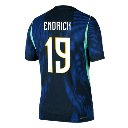 Versão do Jogador ENDRICK #19 Brasil Fora Copa do Mundo Futebol Camisas 2026 Marinha