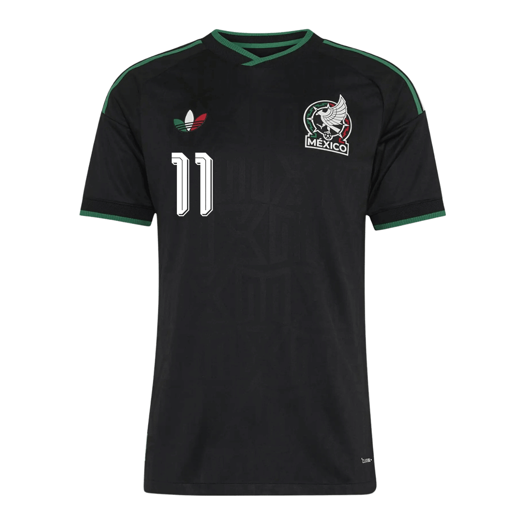 Versão do Jogador S.GIMENEZ #11 México Terceira Copa do Mundo Futebol Camisas 2026 Preto