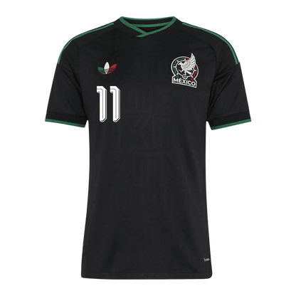 Versão do Jogador S.GIMENEZ #11 México Terceira Copa do Mundo Futebol Camisas 2026 Preto