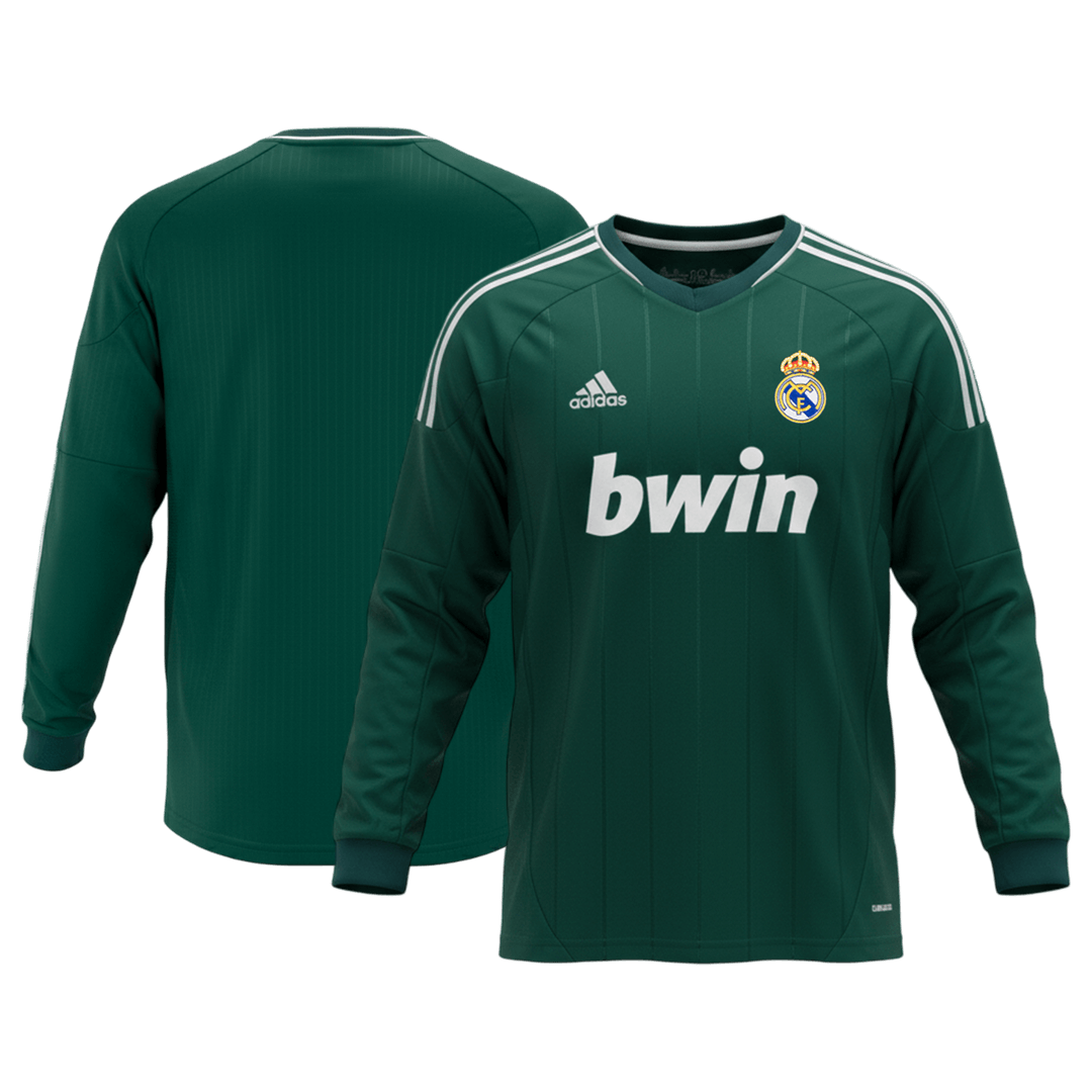 Retrô Real Madrid Terceira Manga Longa Camisa 2012/13 Verde
