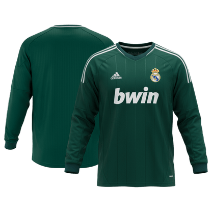 Retrô Real Madrid Terceira Manga Longa Camisa 2012/13 Verde