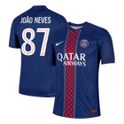 Jogador JOÃO NEVES #87 PSG Casa Futebol Camisas 2025/26 Marinha