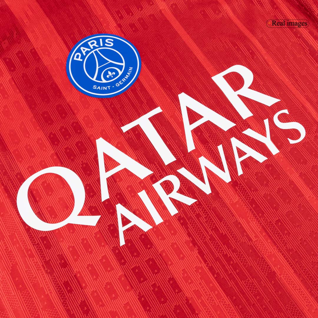 Jogador HAKIMI #2 PSG Terceira Futebol Camisas 2025/26 Vermelho
