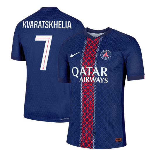 Jogador KVARATSKHELIA #7 PSG Casa Futebol Camisas 2025/26 Marinha camisola de futebol