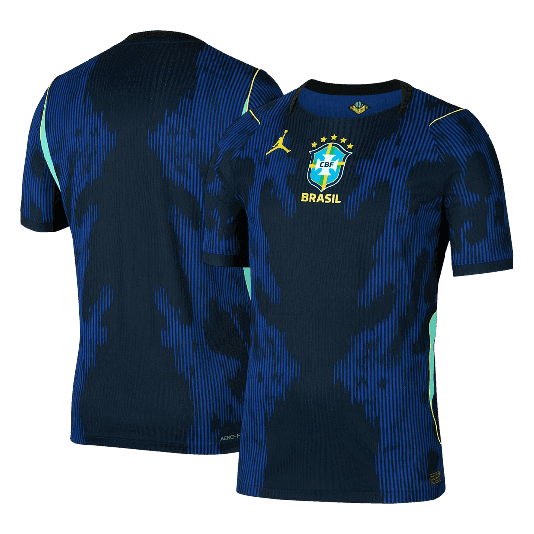 Versão do Jogador Brazil Fora Copa do Mundo Futebol Camisas 2026 Marinha - camisola de futebol para adeptos em