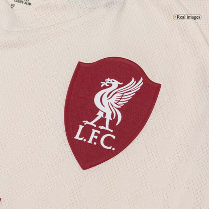 Jogador SZOBOSZLAI #8 Liverpool Fora Futebol Camisas 2025/26 Branco