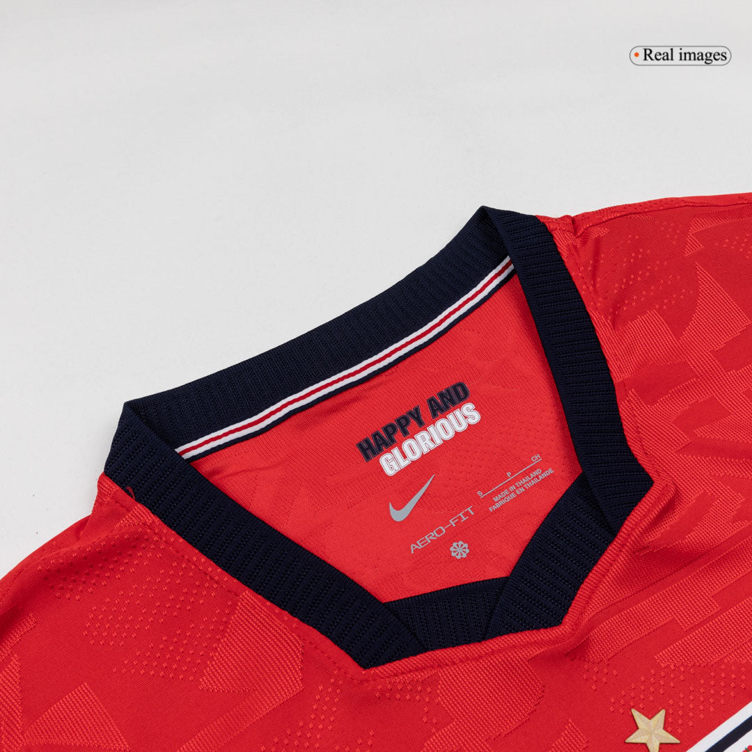 Versão do Jogador RICE #4 Inglaterra Fora Copa do Mundo Futebol Camisas 2026 Vermelho