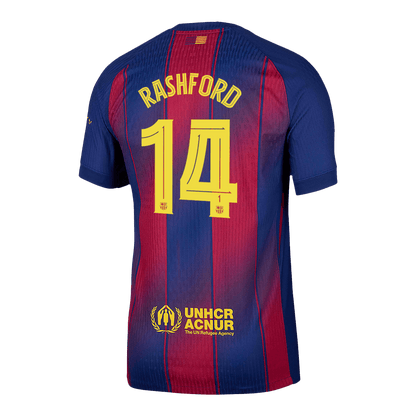 Jogador RASHFORD #14 Barcelona Casa UCL Futebol Camisas 2025/26