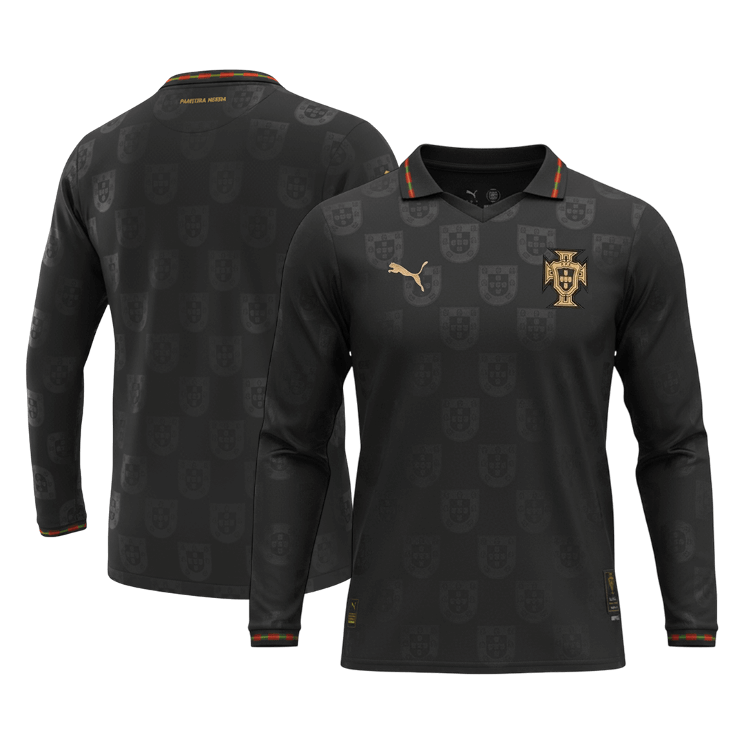Portugal manga comprida preto - camisola Portugal para adeptos em Portugal - imagem 2