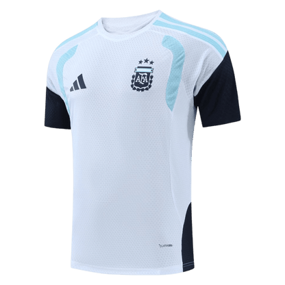 Versão Do Jogador Argentina Copa do Mundo Camisa Conjunto(Camisa+Calções) 2026 Branco