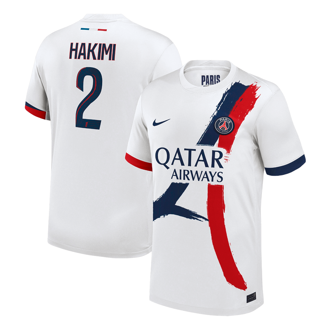 HAKIMI #2 PSG Fora Camisa 2025/26 Branco camisola de futebol