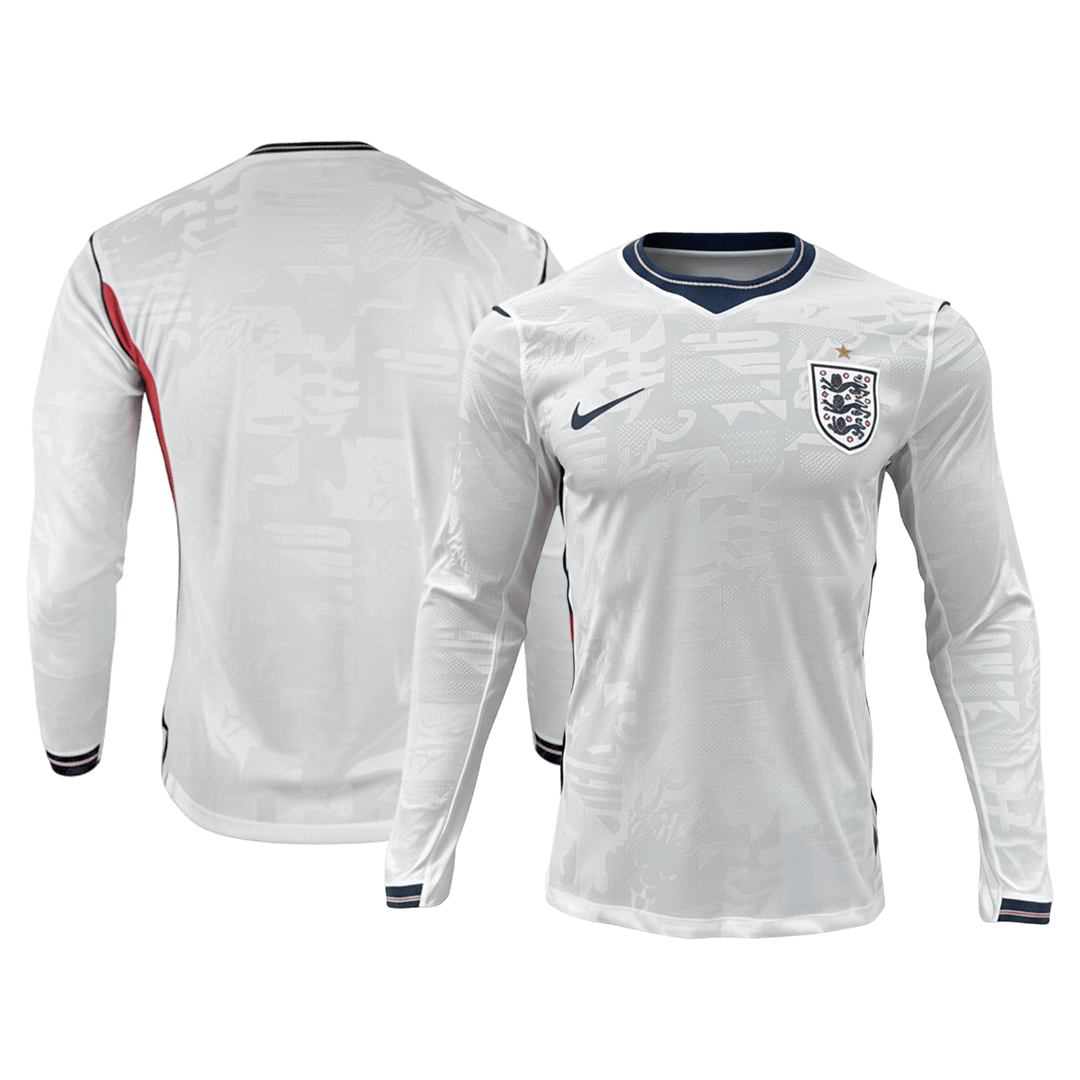 England Casa Manga comprida Camisa 2026 Branco - camisola de futebol para adeptos em Portugal