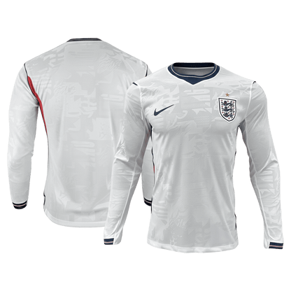 England Casa Manga comprida Camisa 2026 Branco - camisola de futebol para adeptos em Portugal