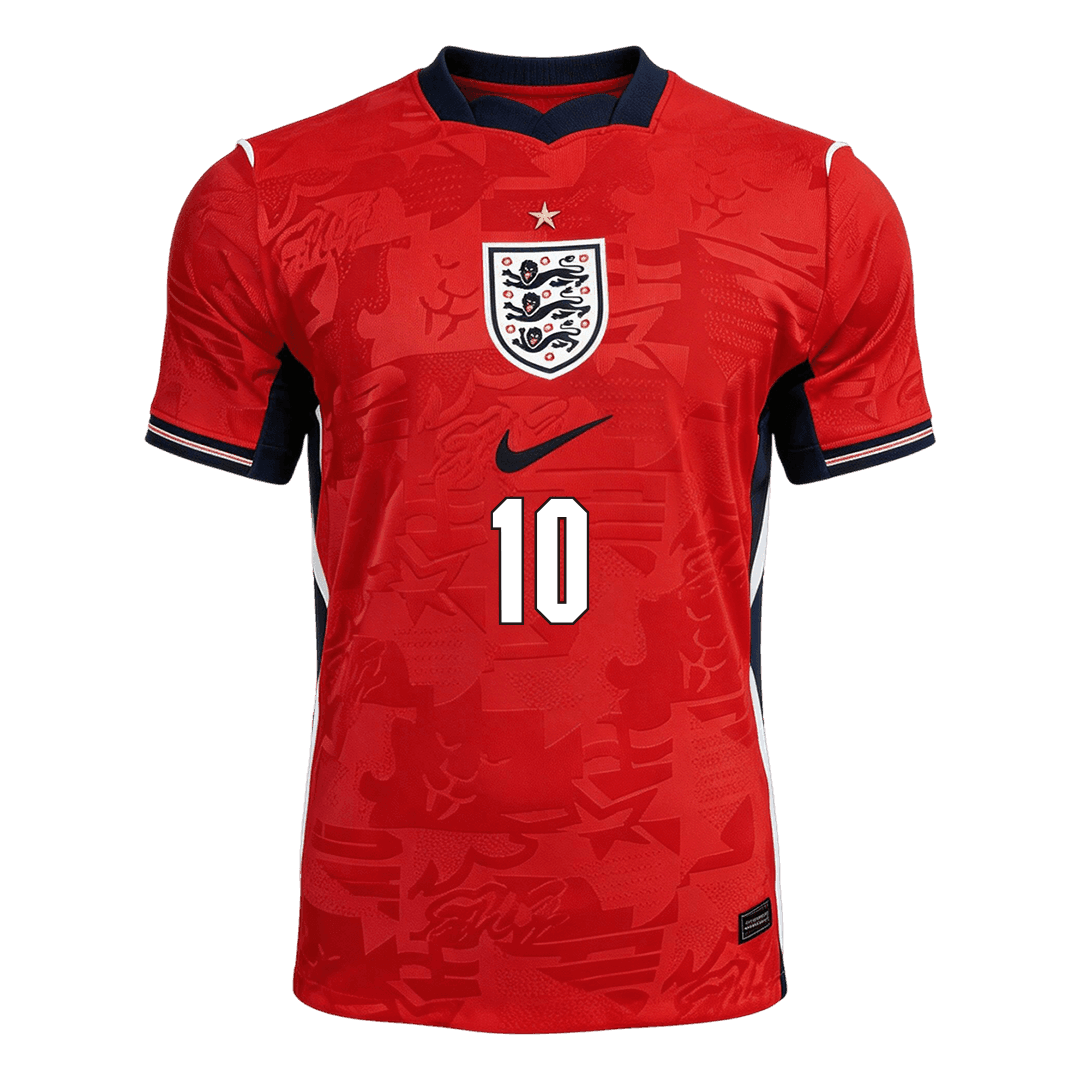 Versão do Jogador BELLINGHAM #10 Inglaterra Fora Copa do Mundo Futebol Camisas 2026 Vermelho