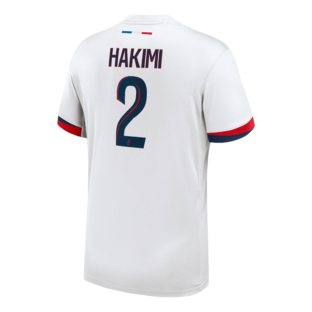 Jogador HAKIMI #2 PSG Fora Futebol Camisas 2025/26 Branco