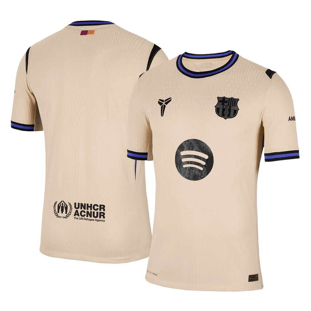 Jogador Barcelona Fora Futebol Camisas 2025/26 Amarelo