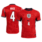 RICE #4 Inglaterra Fora Copa do Mundo Camisa 2026 Vermelho