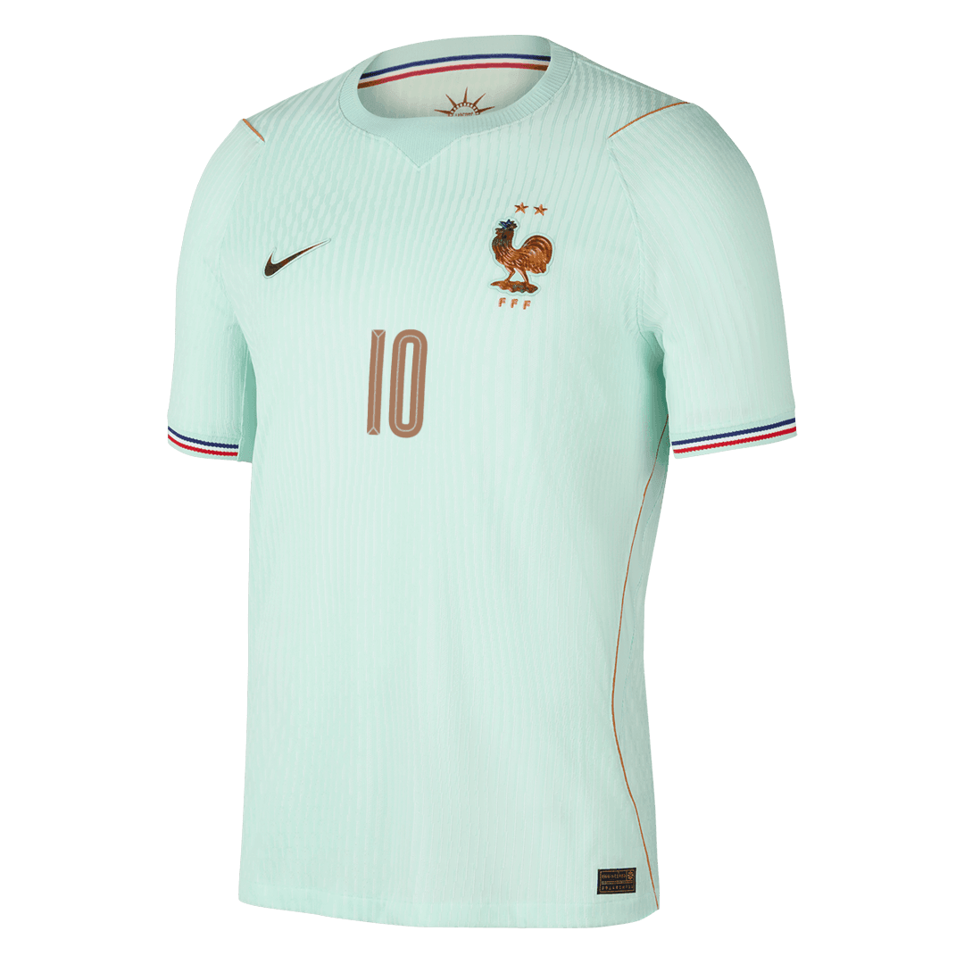 Versão do Jogador MBAPPE #10 França Fora Copa do Mundo Futebol Camisas 2026 Verde