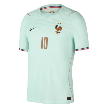 Versão do Jogador MBAPPE #10 França Fora Copa do Mundo Futebol Camisas 2026 Verde