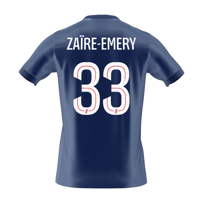 【Super Qualidade】ZAïRE EMERY #33 PSG
 Casa Futebol Camisa 2025/26 Marinha